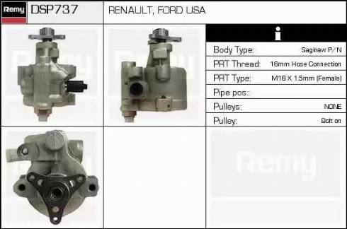 Remy DSP737 - Гидравлический насос, рулевое управление, ГУР autosila-amz.com