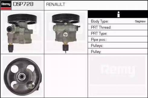 Remy DSP728 - Гидравлический насос, рулевое управление, ГУР autosila-amz.com