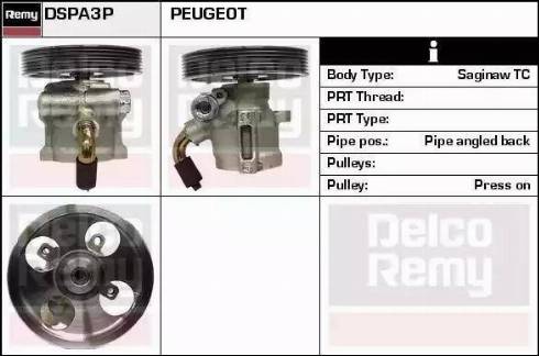 Remy DSPA3P - Гидравлический насос, рулевое управление, ГУР autosila-amz.com