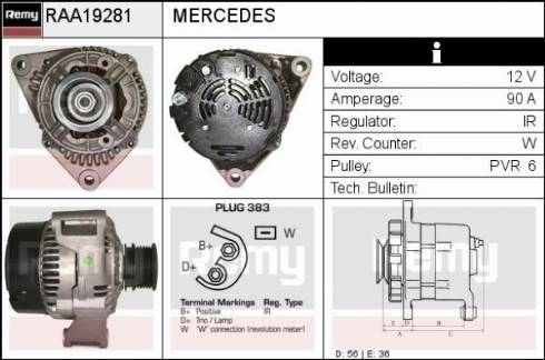 Remy RAA19281 - Генератор autosila-amz.com