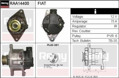 Remy RAA14400 - Генератор autosila-amz.com