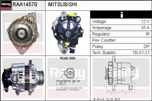 Remy RAA14570 - Генератор autosila-amz.com