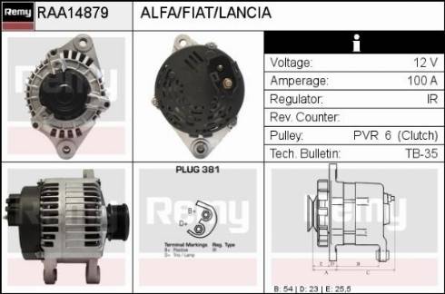 Remy RAA14879 - Генератор autosila-amz.com