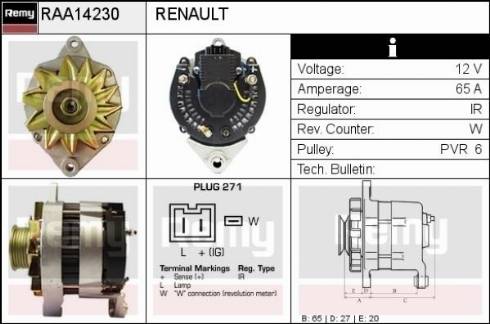 Remy RAA14230 - Генератор autosila-amz.com