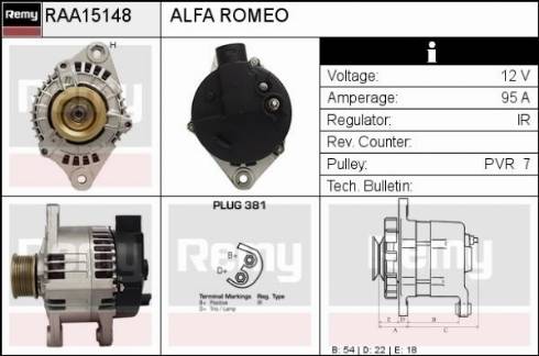 Remy RAA15148 - Генератор autosila-amz.com