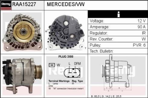 Remy RAA15227 - Генератор autosila-amz.com