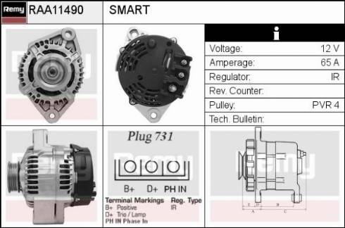 Remy RAA11490 - Генератор autosila-amz.com