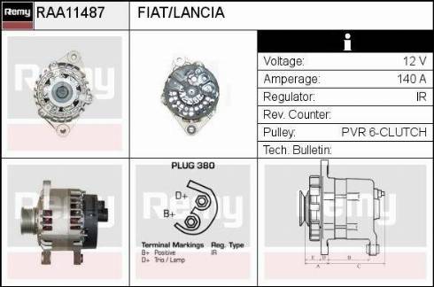 Remy RAA11487 - Генератор autosila-amz.com