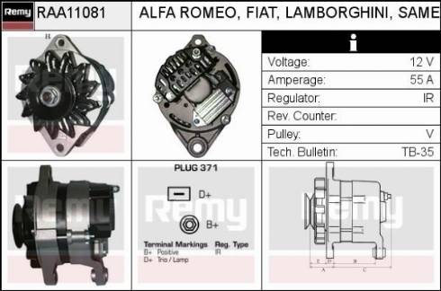 Remy RAA11081 - Генератор autosila-amz.com