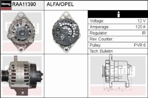 Remy RAA11390 - Генератор autosila-amz.com