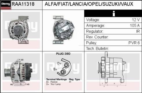 Remy RAA11318 - Генератор autosila-amz.com