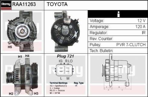 Remy RAA11263 - Генератор autosila-amz.com