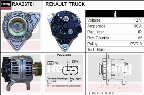 Remy RAA23781 - Генератор autosila-amz.com