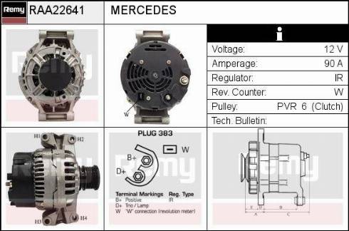 Remy RAA22641 - Генератор autosila-amz.com