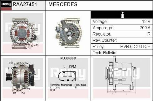 Remy RAA27451 - Генератор autosila-amz.com