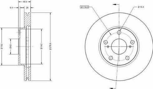 Remy RAD1563C - Тормозной диск autosila-amz.com