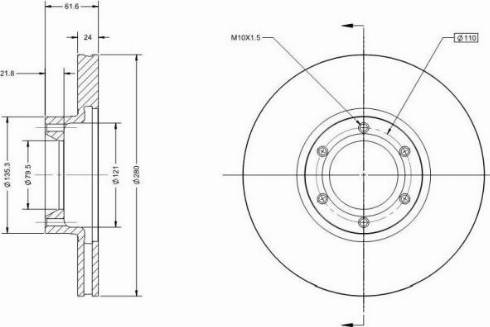 Remy RAD1531C - Тормозной диск autosila-amz.com