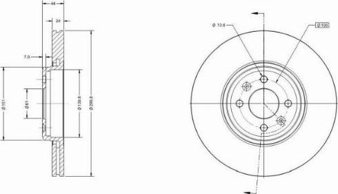 Remy RAD1148C - Тормозной диск autosila-amz.com