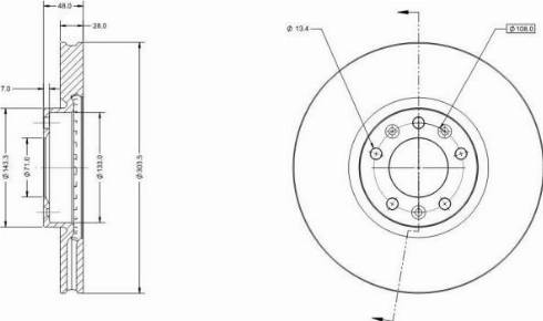 Remy RAD1109C - Тормозной диск autosila-amz.com