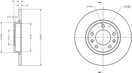 Remy RAD1177C - Тормозной диск autosila-amz.com
