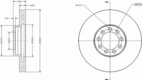 Remy RAD1818C - Тормозной диск autosila-amz.com