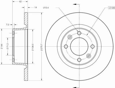 Remy RAD1364C - Тормозной диск autosila-amz.com