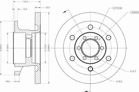 Remy RAD1318C - Тормозной диск autosila-amz.com