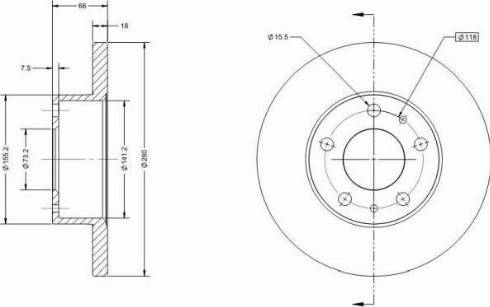 Remy RAD1280C - Тормозной диск autosila-amz.com