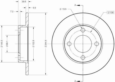 Remy RAD2372C - Тормозной диск autosila-amz.com