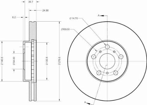 Remy RAD2735C - Тормозной диск autosila-amz.com