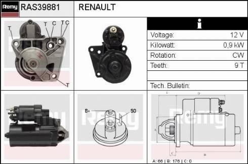 Remy RAS39881 - Стартер autosila-amz.com