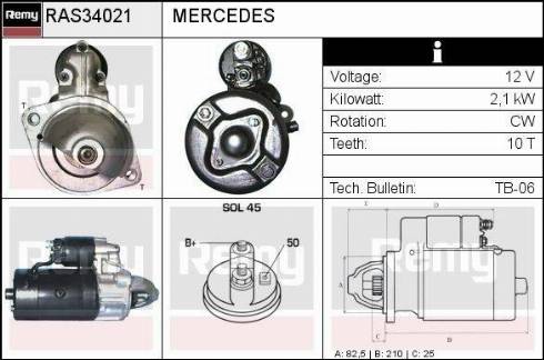 Remy RAS34021 - Стартер autosila-amz.com