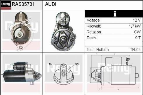 Remy RAS35731 - Стартер autosila-amz.com