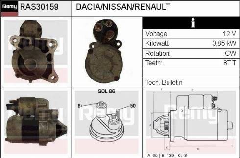 Remy RAS30159 - Стартер autosila-amz.com