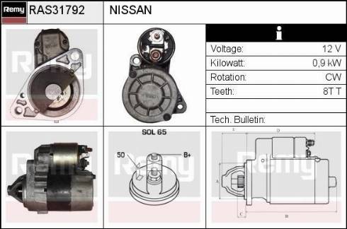 Remy RAS31792 - Стартер autosila-amz.com