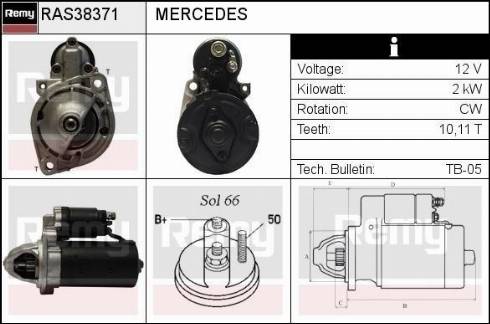 Remy RAS38371 - Стартер autosila-amz.com