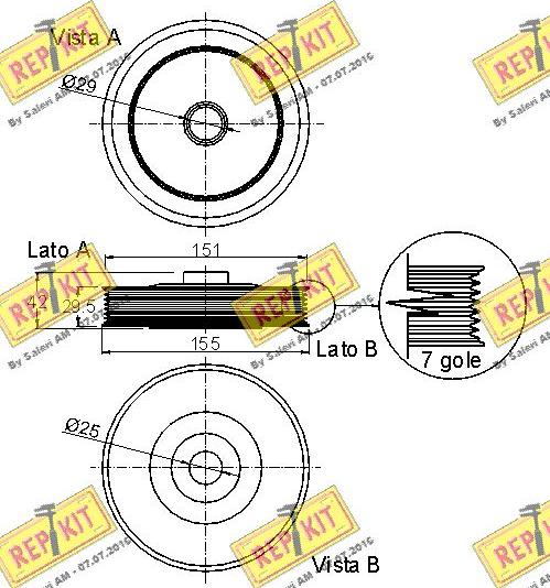 REPKIT RKT9094 - Шкив коленчатого вала autosila-amz.com