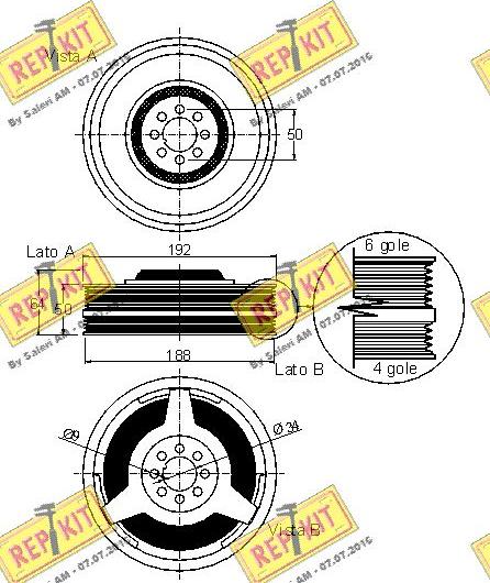 REPKIT RKT9015 - Шкив коленчатого вала autosila-amz.com