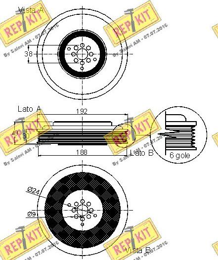 REPKIT RKT9017 - Шкив коленчатого вала autosila-amz.com