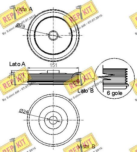 REPKIT RKT9149 - Шкив коленчатого вала autosila-amz.com