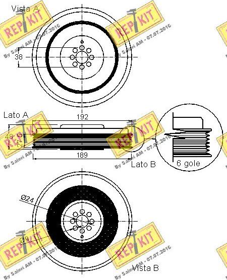 REPKIT RKT9285 - Шкив коленчатого вала autosila-amz.com