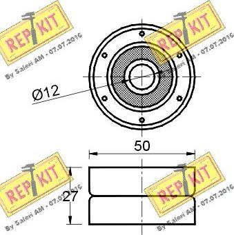 REPKIT RKT1441 - Направляющий ролик, зубчатый ремень ГРМ autosila-amz.com