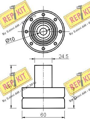 REPKIT RKT1419 - Направляющий ролик, зубчатый ремень ГРМ autosila-amz.com