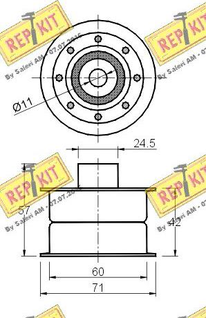 REPKIT RKT1420 - Направляющий ролик, зубчатый ремень ГРМ autosila-amz.com