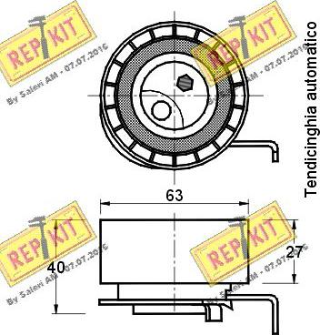 REPKIT RKT1570 - Натяжной ролик, зубчатый ремень ГРМ autosila-amz.com