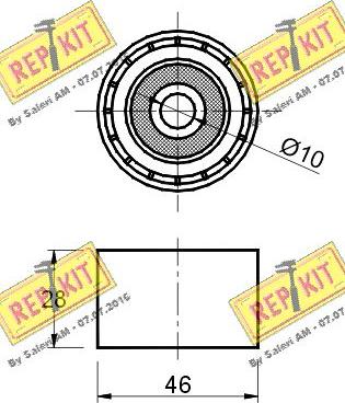 REPKIT RKT1815 - Направляющий ролик, зубчатый ремень ГРМ autosila-amz.com