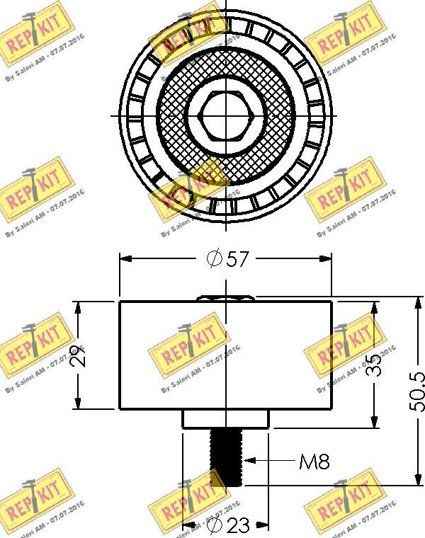 REPKIT RKT1839 - Направляющий ролик, зубчатый ремень ГРМ autosila-amz.com