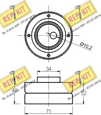 REPKIT RKT1254 - Натяжной ролик, зубчатый ремень ГРМ autosila-amz.com