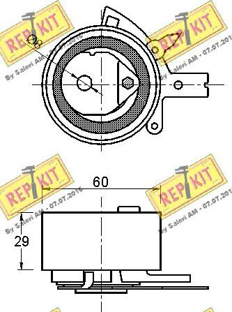 REPKIT RKT3006 - Натяжной ролик, зубчатый ремень ГРМ autosila-amz.com