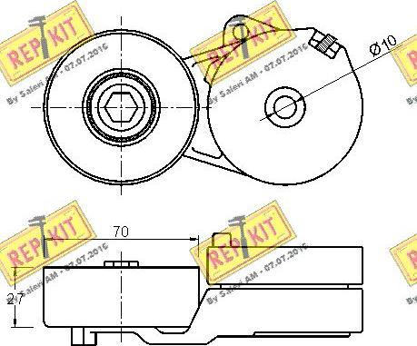 REPKIT RKT3071 - Натяжитель, поликлиновый ремень autosila-amz.com